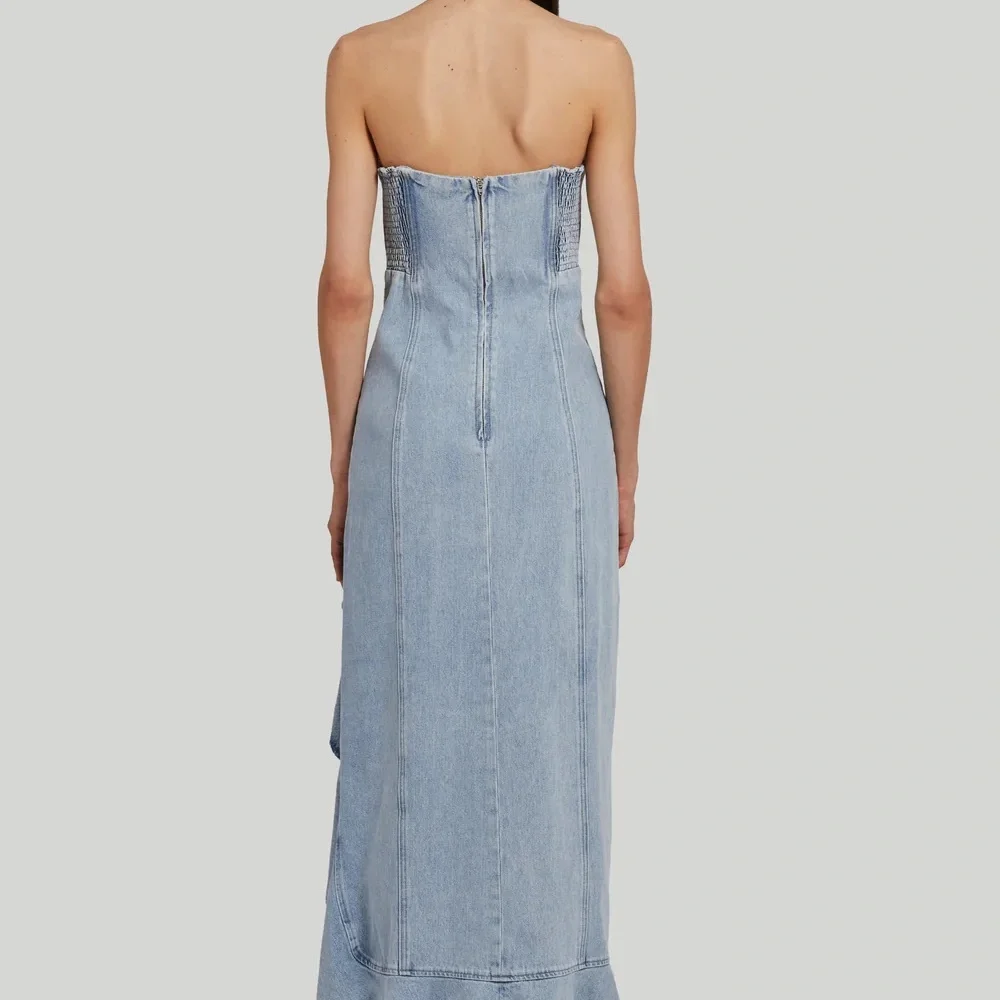 Amanda Uprichard Symone Denim Blue Dress - Picture 2 of 4